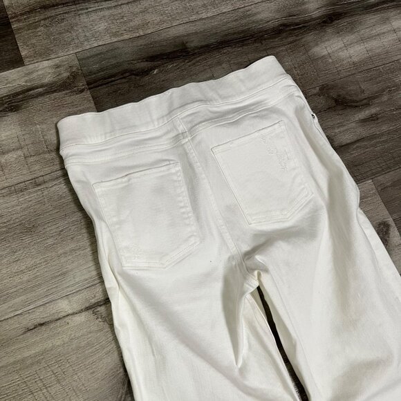 Spanx High Rise Distressed Denim Skinny Jeggings White Women’s Size S - Picture 5 of 11